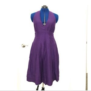 Banana Republic Purple Halter Dress Sz 6